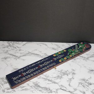 Hungarian Calendar Handmade Hand Painted Solid Wood Vintage